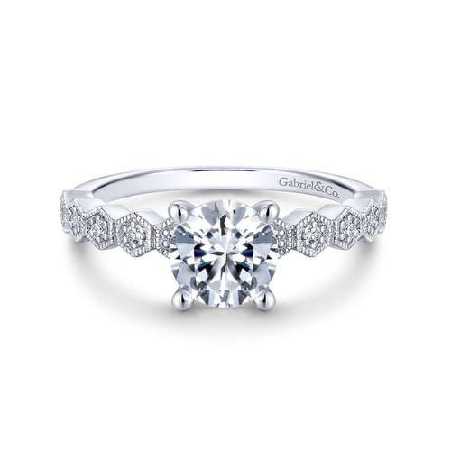 Platinum Round Diamond Engagement Ring