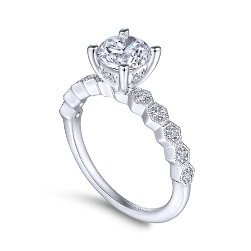 Platinum Round Diamond Engagement Ring