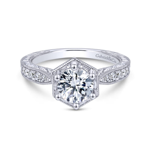 Platinum Round Diamond Engagement Ring