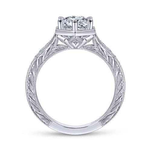 Platinum Round Diamond Engagement Ring