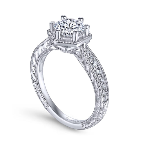Platinum Round Diamond Engagement Ring