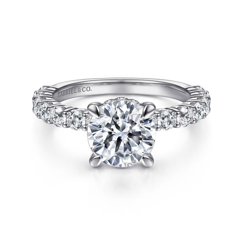 Platinum Round Diamond Engagement Ring