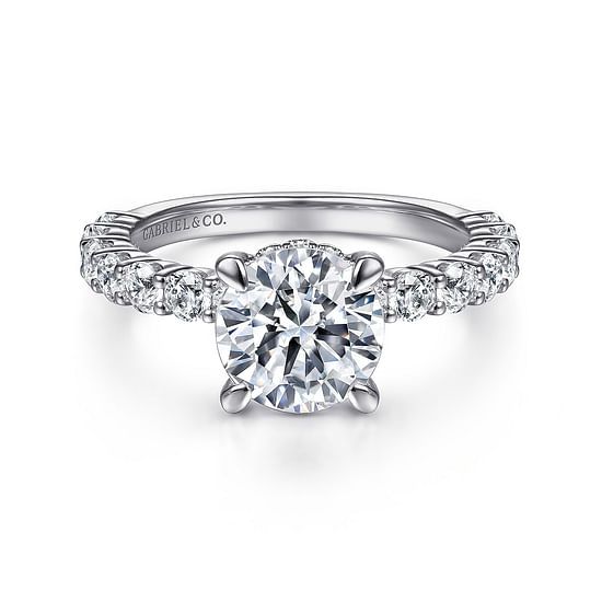 Gabriel - Platinum Round Diamond Engagement Ring