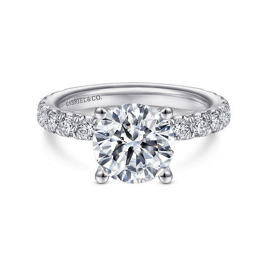 Gabriel - Platinum Round Diamond Engagement Ring