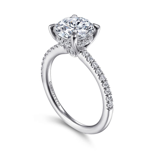Platinum Round Diamond Engagement Ring