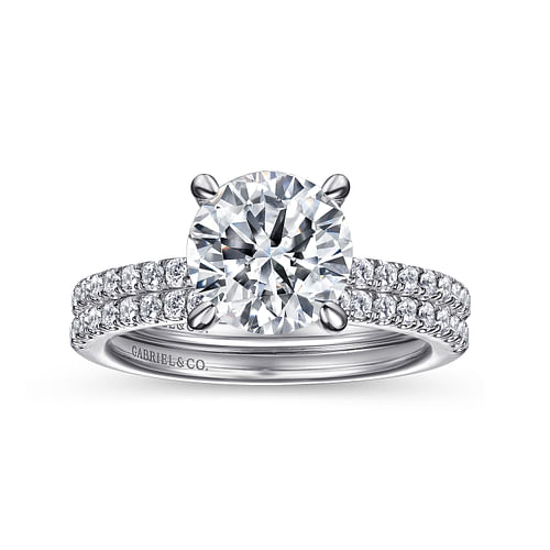Platinum Round Diamond Engagement Ring