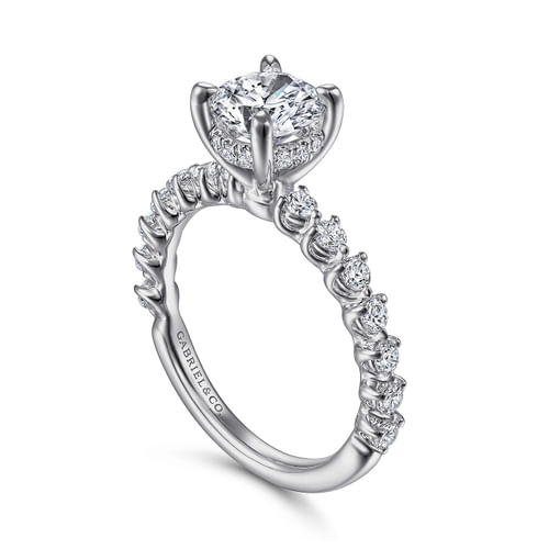Platinum Round Diamond Engagement Ring