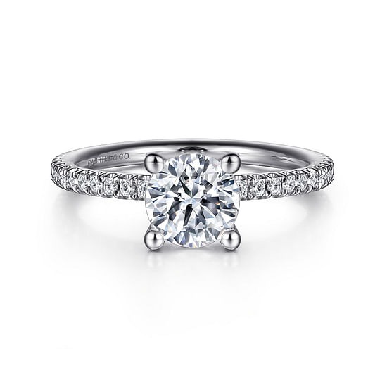 Gabriel - Platinum Round Diamond Engagement Ring