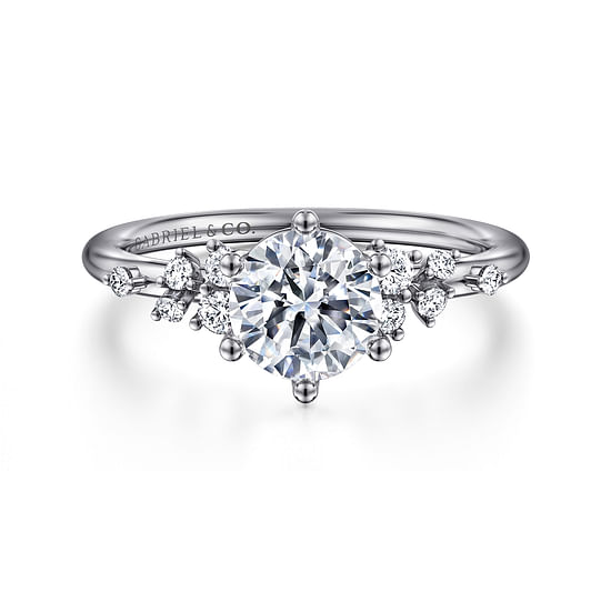 Gabriel - Platinum Round Diamond Engagement Ring