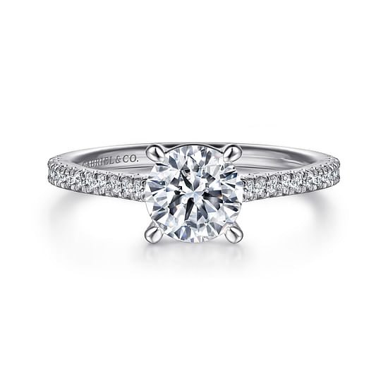 Gabriel - Platinum Round Diamond Engagement Ring