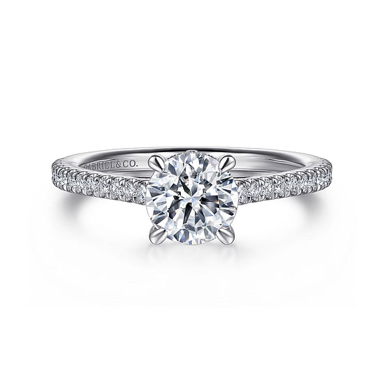 Gabriel - Platinum Round Diamond Engagement Ring