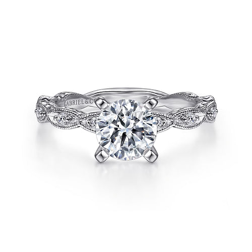 Platinum Round Diamond Engagement Ring