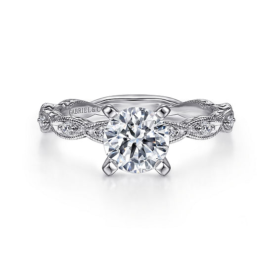 Gabriel - Platinum Round Diamond Engagement Ring