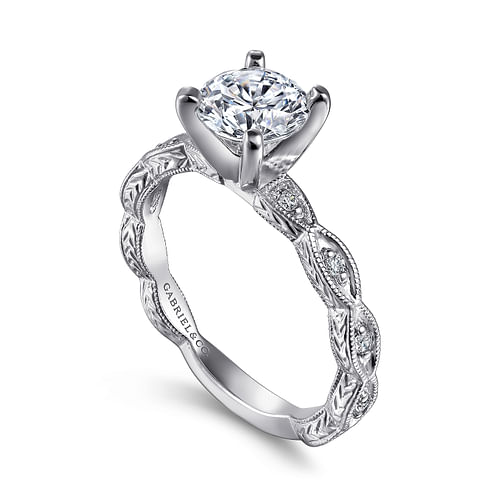 Platinum Round Diamond Engagement Ring