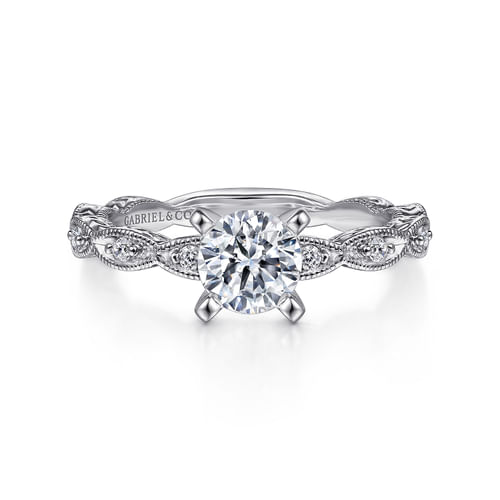 Platinum Round Diamond Engagement Ring