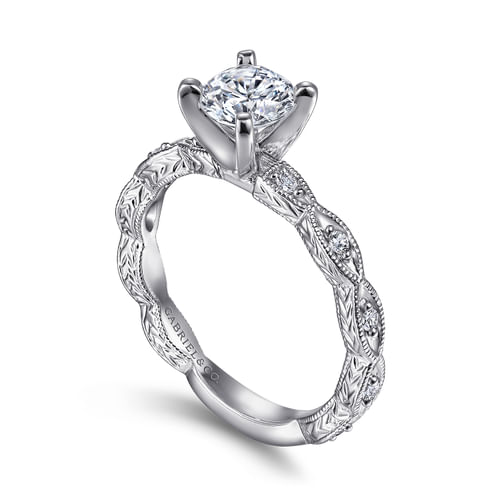 Platinum Round Diamond Engagement Ring