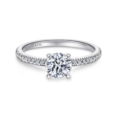 Platinum Round Diamond Engagement Ring