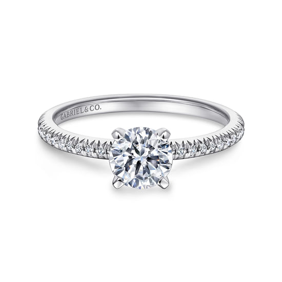 Gabriel - Platinum Round Diamond Engagement Ring