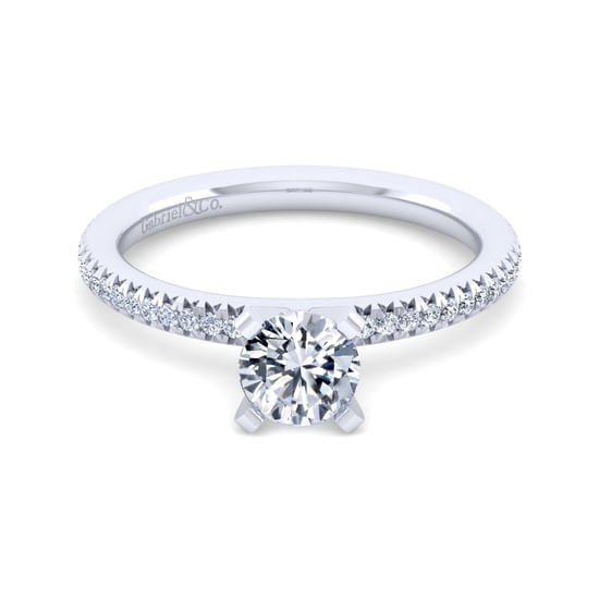 Gabriel - Platinum Round Diamond Engagement Ring