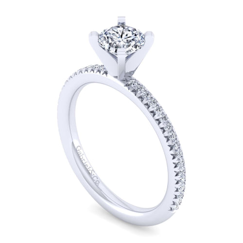 Platinum Round Diamond Engagement Ring
