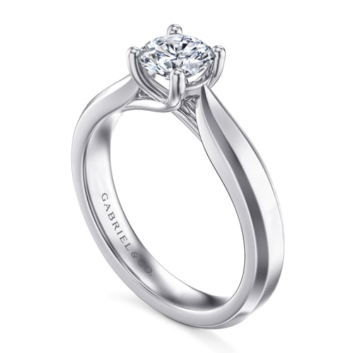 Platinum Round Diamond Engagement Ring