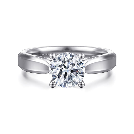 Gabriel - Platinum Round Diamond Engagement Ring