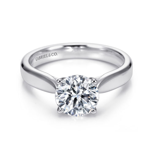 Platinum Round Diamond Engagement Ring