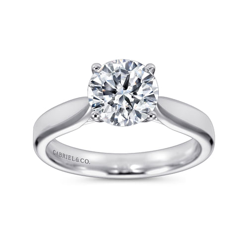 Platinum Round Diamond Engagement Ring