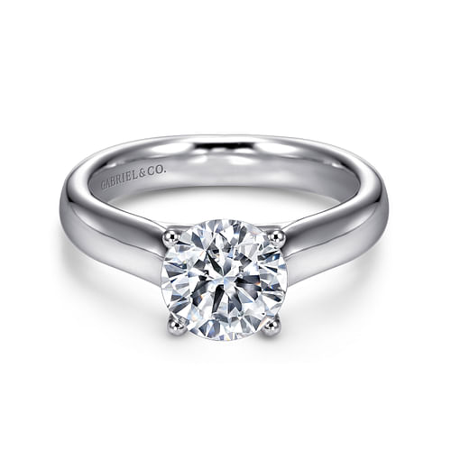 Platinum Round Diamond Engagement Ring