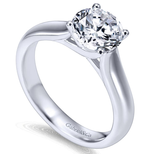 Platinum Round Diamond Engagement Ring