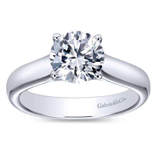 Platinum Round Diamond Engagement Ring