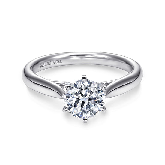 Gabriel - Platinum Round Diamond Engagement Ring