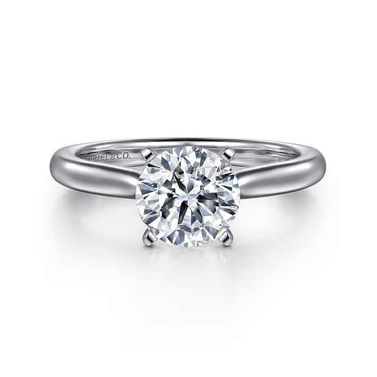 Gabriel - Platinum Round Diamond Engagement Ring