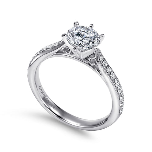 Platinum Round Diamond Engagement Ring