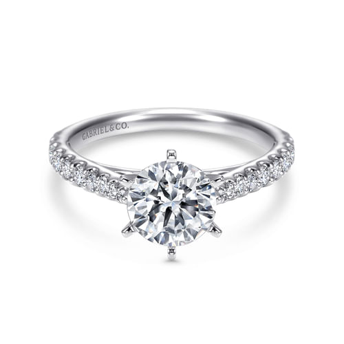 Platinum Round Diamond Engagement Ring