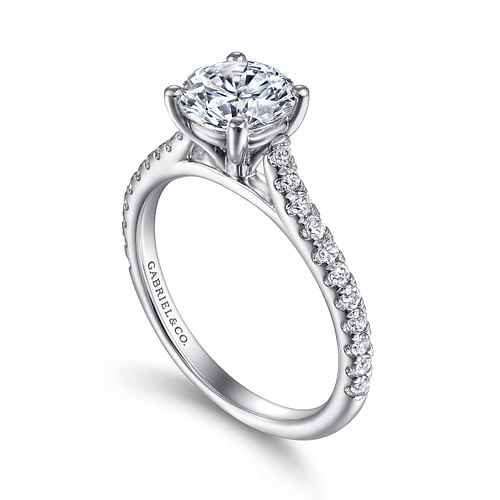 Platinum Round Diamond Engagement Ring