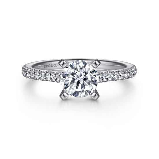 Gabriel - Platinum Round Diamond Engagement Ring