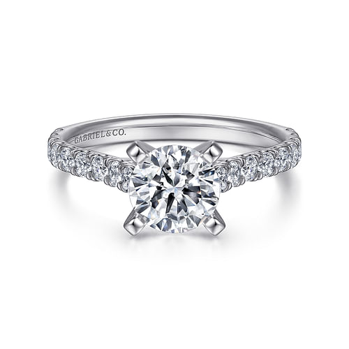 Platinum Round Diamond Engagement Ring