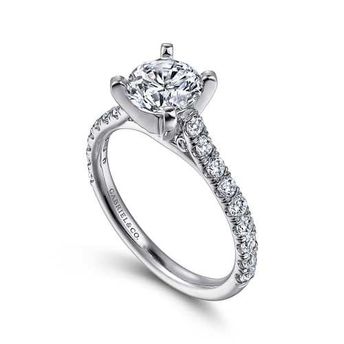 Platinum Round Diamond Engagement Ring