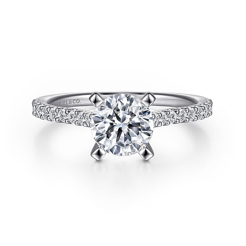 Platinum Round Diamond Engagement Ring