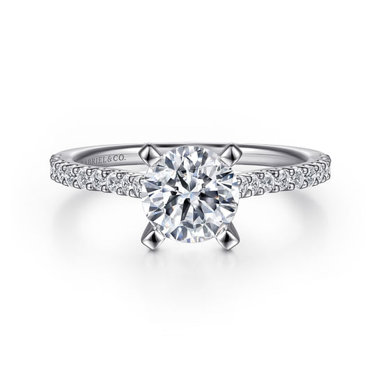 Gabriel - Platinum Round Diamond Engagement Ring