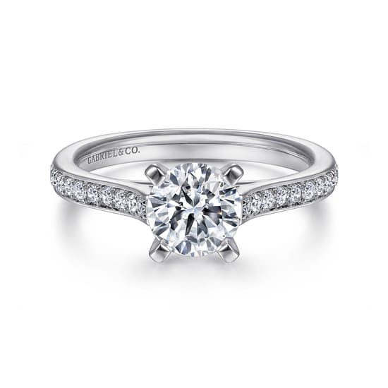 Gabriel - Platinum Round Diamond Engagement Ring