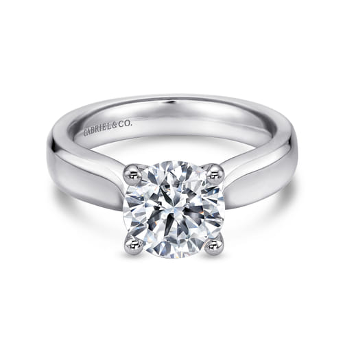 Platinum Round Diamond Engagement Ring
