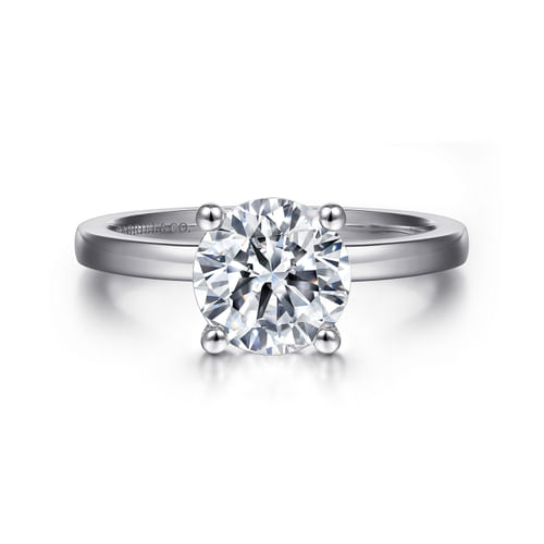 Platinum Round Diamond Solitaire Engagement Ring