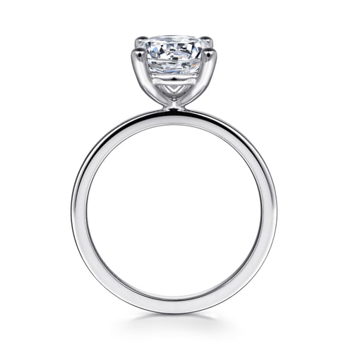 Platinum Round Diamond Solitaire Engagement Ring