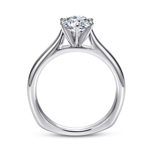 Platinum Round Diamond Solitaire Engagement Ring