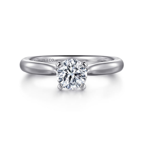 Gabriel - Platinum Round Diamond Solitaire Engagement Ring