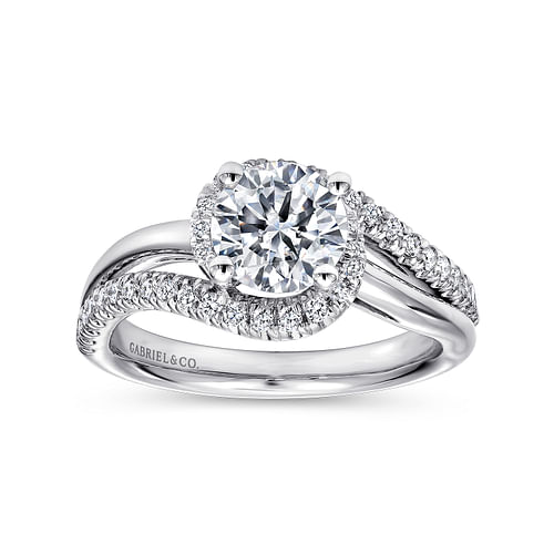 Platinum Round Halo Diamond Engagement Ring