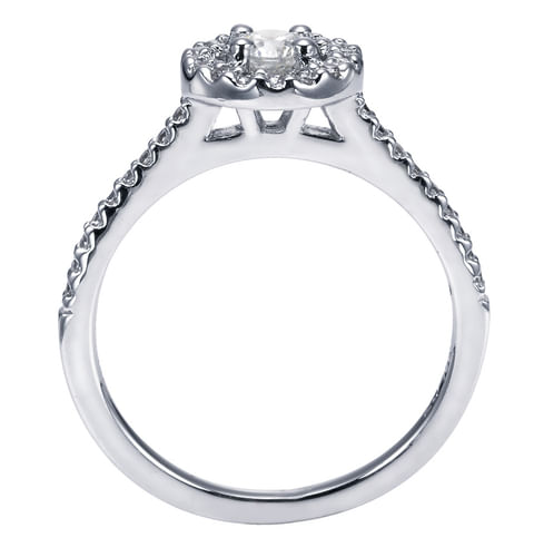 Platinum Round Halo Diamond Engagement Ring