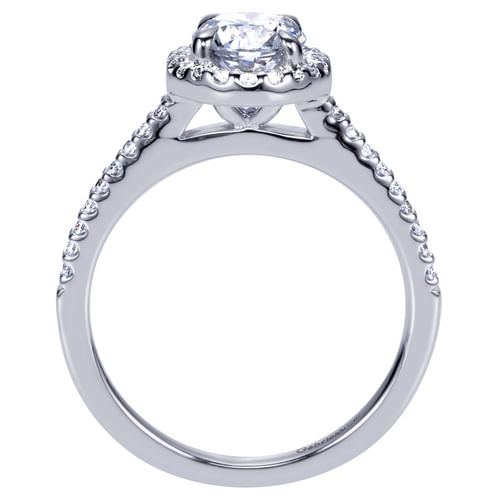 Platinum Round Halo Diamond Engagement Ring